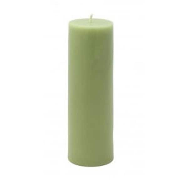 Zest Candle Zest Candle CPZ-118-24 2 x 6 in. Sage Green Pillar Candle -24pcs-Case - Bulk CPZ-118_24 - main